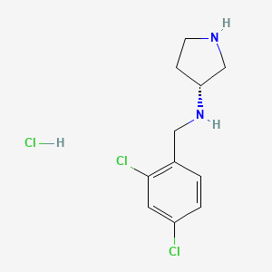 molecular formula C11H15Cl3N2 B7980046 (2,4-Dichloro-benzyl)-(R)-pyrrolidin-3-yl-amine hydrochloride 