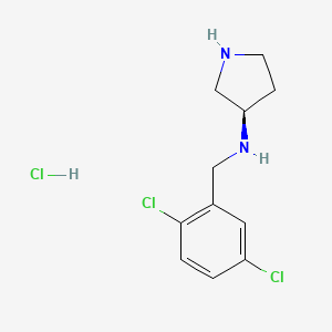 molecular formula C11H15Cl3N2 B7980048 (2,5-Dichloro-benzyl)-(R)-pyrrolidin-3-yl-amine hydrochloride 