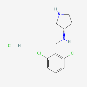 molecular formula C11H15Cl3N2 B7980051 (2,6-Dichloro-benzyl)-(R)-pyrrolidin-3-yl-amine hydrochloride 