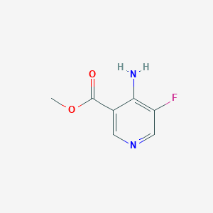 molecular formula C7H7FN2O2 B7980232 Methyl 4-amino-5-fluoronicotinate 