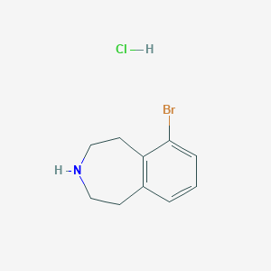 molecular formula C10H13BrClN B7980268 6-Bromo-2,3,4,5-tetrahydro-1H-benzo[d]azepine hydrochloride 