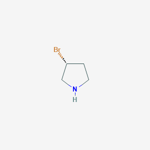 molecular formula C4H8BrN B7980279 (R)-3-Bromo-pyrrolidine 