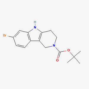 molecular formula C16H19BrN2O2 B7980326 tert-Butyl 7-bromo-3,4-dihydro-1H-pyrido[4,3-b]indole-2(5H)-carboxylate CAS No. 1173155-30-0