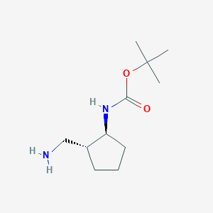 molecular formula C11H22N2O2 B7980330 tert-Butyl ((1S,2R)-2-(aminomethyl)cyclopentyl)carbamate 