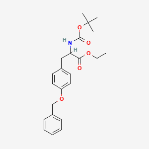 molecular formula C23H29NO5 B7980339 Ethyl 3-(4-(benzyloxy)phenyl)-2-((tert-butoxycarbonyl)amino)propanoate 