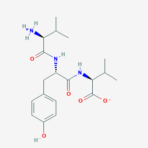 (2S)-2-[[(2S)-2-[[(2S)-2-azaniumyl-3-methylbutanoyl]amino]-3-(4-hydroxyphenyl)propanoyl]amino]-3-methylbutanoate