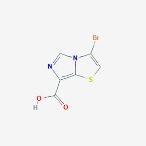molecular formula C6H3BrN2O2S B7980451 3-Bromoimidazo[5,1-b]thiazole-7-carboxylic acid 