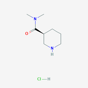 molecular formula C8H17ClN2O B7980476 (S)-N,N-Dimethylpiperidine-3-carboxamide hydrochloride 