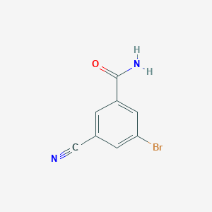 molecular formula C8H5BrN2O B7980485 3-Bromo-5-cyanobenzamide 