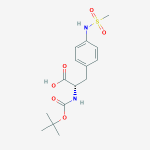 molecular formula C15H22N2O6S B7980500 Boc-L-phe(4-NH-SO2-CH3) 