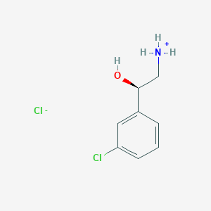 molecular formula C8H11Cl2NO B7980523 [(2R)-2-(3-chlorophenyl)-2-hydroxyethyl]azanium;chloride 