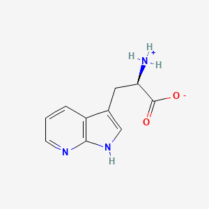 molecular formula C10H11N3O2 B7980566 (2R)-2-azaniumyl-3-(1H-pyrrolo[2,3-b]pyridin-3-yl)propanoate 