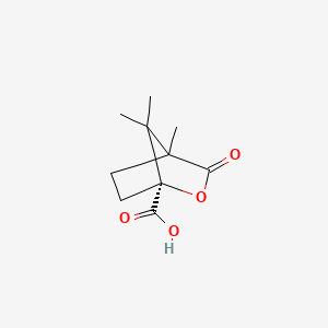 molecular formula C10H14O4 B7980573 (1S)-4,7,7-trimethyl-3-oxo-2-oxabicyclo[2.2.1]heptane-1-carboxylic acid 