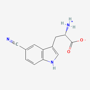 molecular formula C12H11N3O2 B7980587 (2S)-2-azaniumyl-3-(5-cyano-1H-indol-3-yl)propanoate 