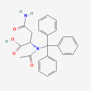 molecular formula C25H24N2O4 B7980595 (S)-4-Amino-4-oxo-2-(N-tritylacetamido)butanoic acid 