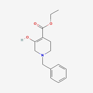 molecular formula C15H19NO3 B7980622 Ethyl 1-benzyl-5-hydroxy-1,2,3,6-tetrahydropyridine-4-carboxylate 
