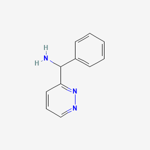 molecular formula C11H11N3 B7980646 Phenyl(pyridazin-3-yl)methanamine 