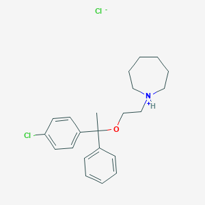 molecular formula C22H29Cl2NO B7980719 1-[2-[1-(4-Chlorophenyl)-1-phenylethoxy]ethyl]azepan-1-ium;chloride 