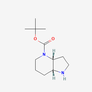 molecular formula C12H22N2O2 B7980768 (3aR,7aR)-rel-tert-Butyl hexahydro-1H-pyrrolo[3,2-b]pyridine-4(2H)-carboxylate 