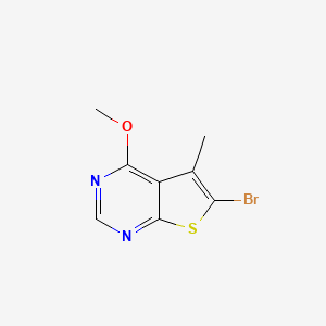 molecular formula C8H7BrN2OS B7980815 6-Bromo-4-methoxy-5-methylthieno[2,3-d]pyrimidine 