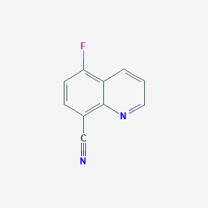 molecular formula C10H5FN2 B7980832 5-Fluoroquinoline-8-carbonitrile 