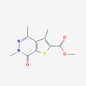 molecular formula C11H12N2O3S B7980833 Methyl 3,4,6-trimethyl-7-oxo-6,7-dihydrothieno[2,3-D]pyridazine-2-carboxylate 