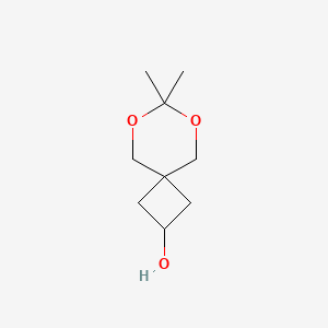 molecular formula C9H16O3 B7980837 7,7-Dimethyl-6,8-dioxaspiro[3.5]nonan-2-ol 