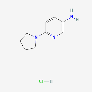 molecular formula C9H14ClN3 B7980977 6-(Pyrrolidin-1-yl)pyridin-3-amine hydrochloride CAS No. 1431963-46-0