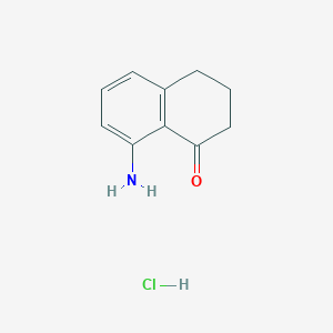molecular formula C10H12ClNO B7980982 8-Amino-3,4-dihydronaphthalen-1(2H)-one hydrochloride 