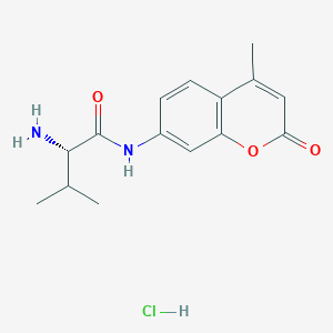 molecular formula C15H19ClN2O3 B7981017 (S)-2-Amino-3-methyl-N-(4-methyl-2-oxo-2H-chromen-7-yl)butanamide hydrochloride 