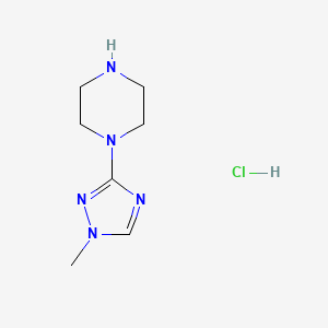 molecular formula C7H14ClN5 B7981037 1-(1-methyl-1H-1,2,4-triazol-3-yl)piperazine hydrochloride 