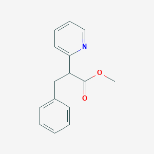molecular formula C15H15NO2 B7981109 Methyl 3-phenyl-2-(pyridin-2-yl)propanoate 