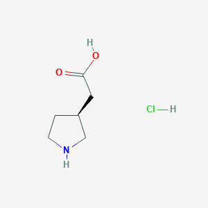 molecular formula C6H12ClNO2 B7981124 (S)-Pyrrolidine-3-acetic acid hcl 