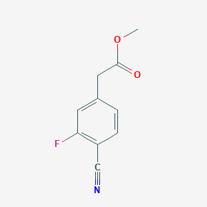 molecular formula C10H8FNO2 B7981131 Methyl 2-(4-cyano-3-fluorophenyl)acetate 