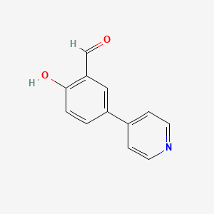 molecular formula C12H9NO2 B7981140 2-Hydroxy-5-(pyridin-4-yl)benzaldehyde 
