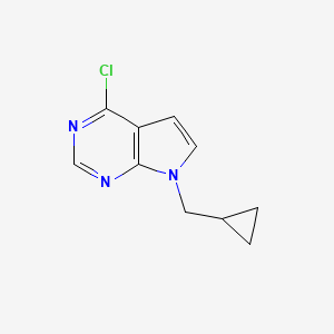 molecular formula C10H10ClN3 B7981176 4-Chloro-7-(cyclopropylmethyl)-7H-pyrrolo[2,3-d]pyrimidine 