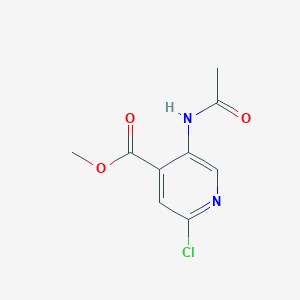molecular formula C9H9ClN2O3 B7981205 Methyl 5-acetamido-2-chloroisonicotinate 