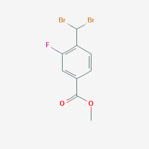 molecular formula C9H7Br2FO2 B7981220 Methyl 4-(dibromomethyl)-3-fluorobenzoate 