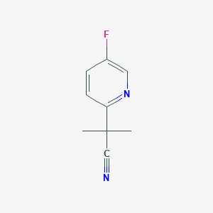 molecular formula C9H9FN2 B7981223 2-(5-Fluoropyridin-2-yl)-2-methylpropanenitrile 