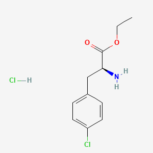molecular formula C11H15Cl2NO2 B7981238 (S)-Ethyl 2-amino-3-(4-chlorophenyl)propanoate hydrochloride 