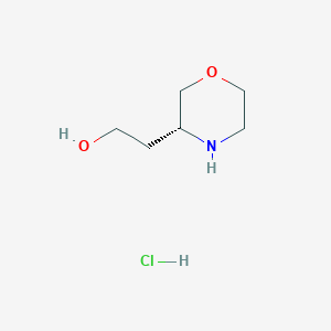 molecular formula C6H14ClNO2 B7981273 (R)-2-(Morpholin-3-yl)ethanol hydrochloride 