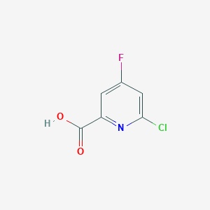 molecular formula C6H3ClFNO2 B7981302 6-Chloro-4-fluoropicolinic acid CAS No. 1060809-28-0
