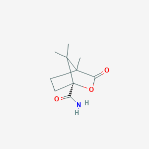 molecular formula C10H15NO3 B7981305 (1S)-4,7,7-Trimethyl-3-oxo-2-oxabicyclo[2.2.1]heptane-1-carboxamide 