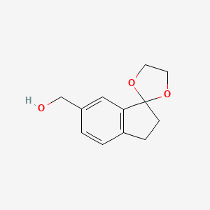 molecular formula C12H14O3 B7981339 (2',3'-Dihydrospiro[[1,3]dioxolane-2,1'-inden]-6'-yl)methanol 