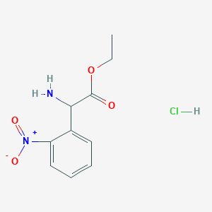 molecular formula C10H13ClN2O4 B7981343 Ethyl 2-amino-2-(2-nitrophenyl)acetate hydrochloride 