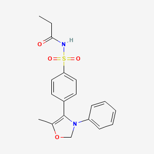 molecular formula C19H20N2O4S B7981371 N-[4-(5-methyl-3-phenyl-2H-1,3-oxazol-4-yl)phenyl]sulfonylpropanamide 