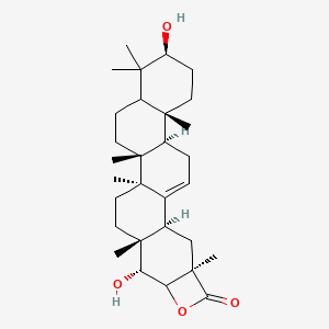 molecular formula C30H46O4 B7981388 (1S,2R,7S,10R,11R,15R,17R,21R,22R)-7,21-dihydroxy-1,2,6,6,10,17,22-heptamethyl-19-oxahexacyclo[12.10.0.02,11.05,10.015,22.017,20]tetracos-13-en-18-one 