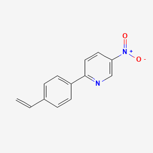 molecular formula C13H10N2O2 B7981403 5-Nitro-2-(4-vinylphenyl)pyridine 
