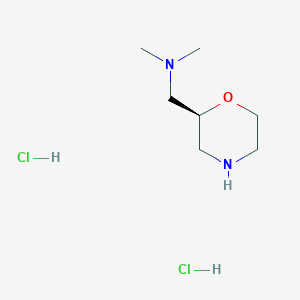 molecular formula C7H18Cl2N2O B7981411 (S)-N,N-Dimethyl-1-(morpholin-2-yl)methanamine dihydrochloride 