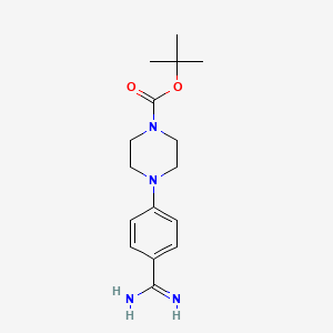 molecular formula C16H24N4O2 B7981479 Tert-butyl 4-(4-carbamimidoylphenyl)piperazine-1-carboxylate CAS No. 885270-17-7
